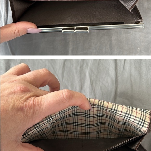 Authentic Burberry Long Wallet with Kisslock. Overall very nice and clean. - Picture 4 of 9